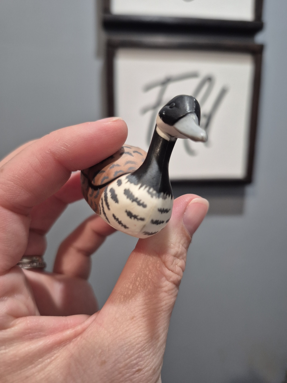 Vintage Enesco 1980s Canada Goose Resin Figurine Mini 3.25inches - Picture 6 of 11